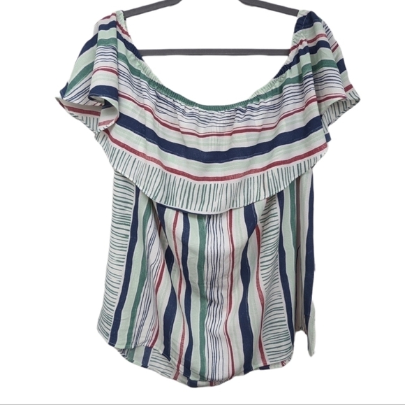 Lane Bryant Off the Shoulder Flutter Top Sz 18/20 - Picture 1 of 8